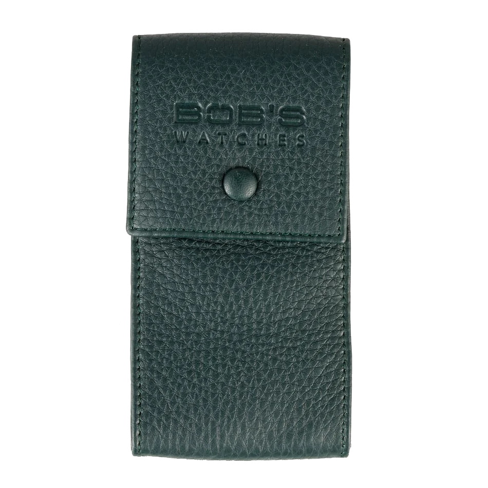 Italian Leather Watch Pouch - Hunter Green