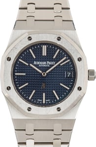 Pre-Owned Audemars Piguet Royal Oak "Jumbo" Extra Thin Blue Dial