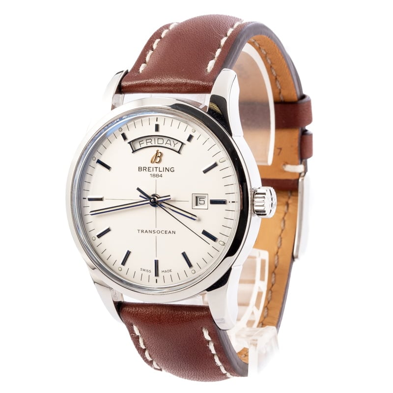 Breitling Transocean Day Date Stainless Steel