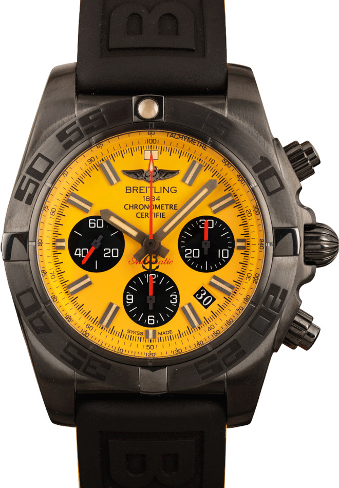 Pre-Owned Breitling Chronomat 44 Blacksteel