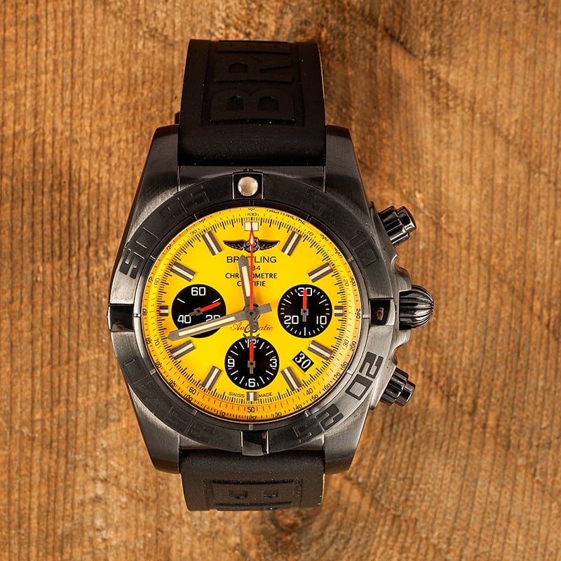 Pre-Owned Breitling Chronomat 44 Blacksteel