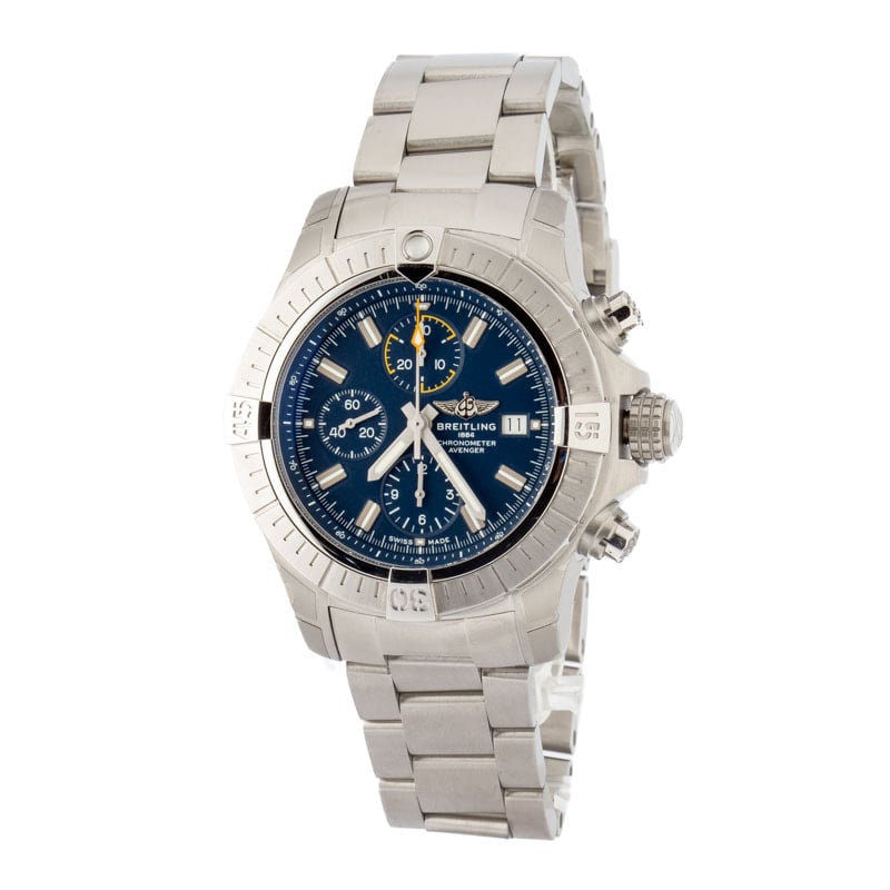 Breitling Avenger Chronograph 45 Stainless Steel Blue Dial