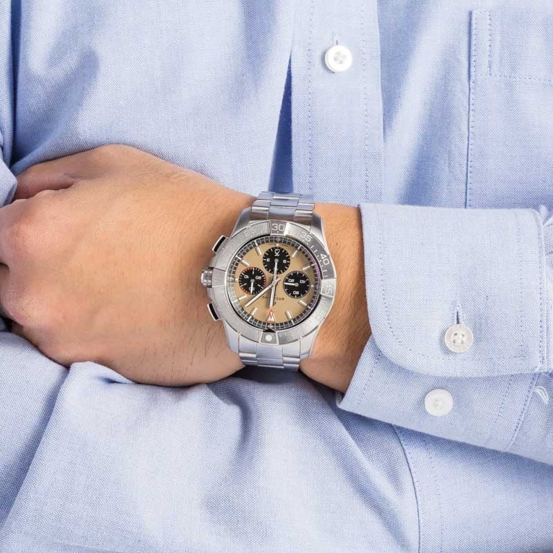 Breitling Avenger B01 Chronograph 44 Beige Dial Stainless Steel
