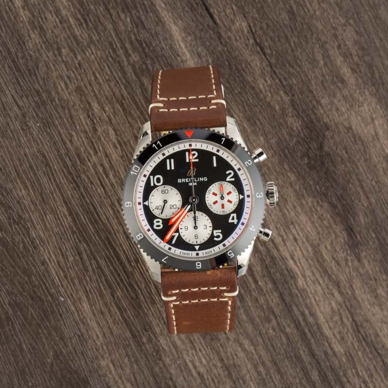 Breitling Classic AVI Chronograph 42 Mosquito Black Dial
