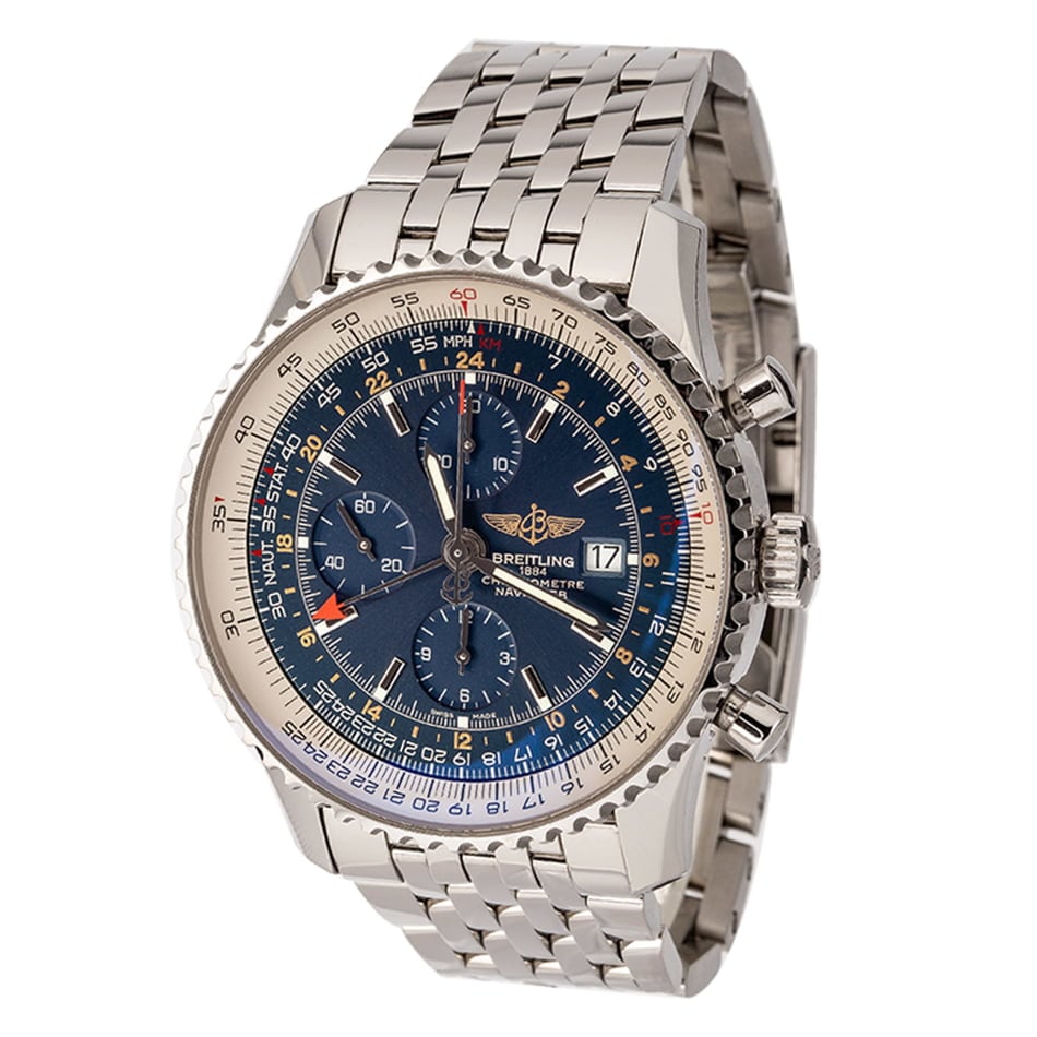 Breitling Navitimer World Chonograph A24322 Blue Dial