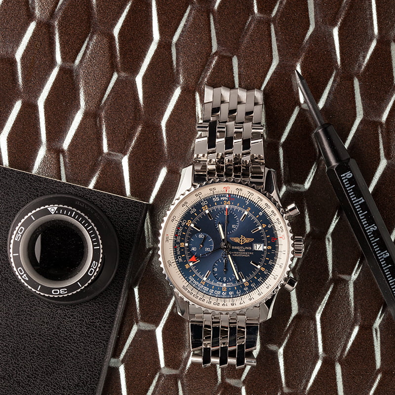 Breitling Navitimer World Chonograph A24322 Blue Dial