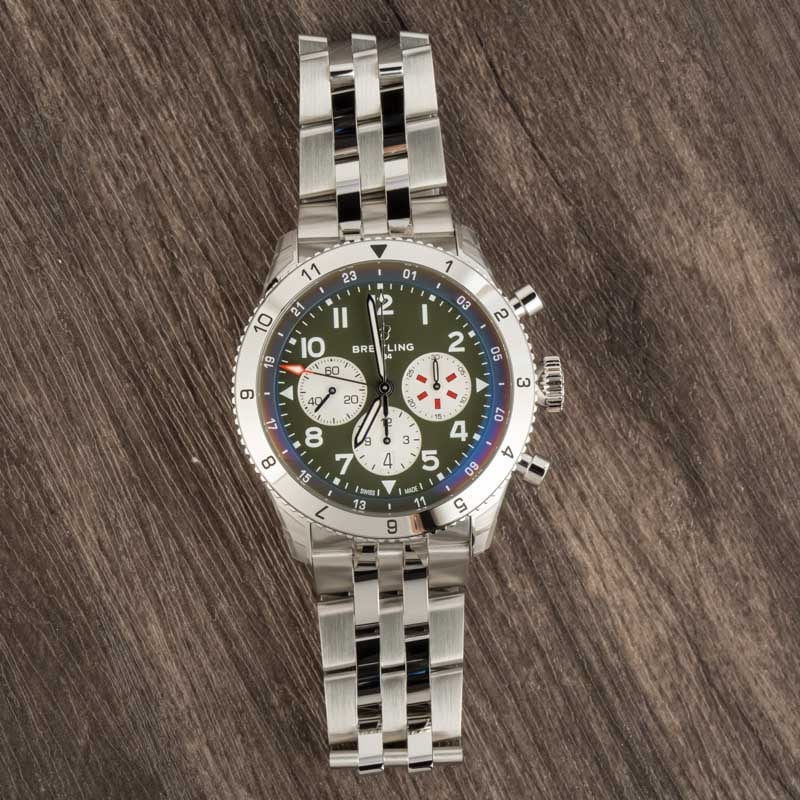 Breitling Super AVI B04 Chronograph GMT 46 Curtis Warhawk Green Dial