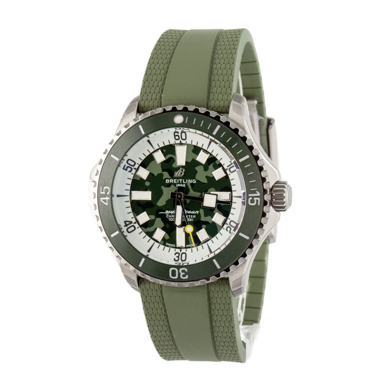 Breitling Superocean Automatic 46 Super Diver Green Dial & Strap