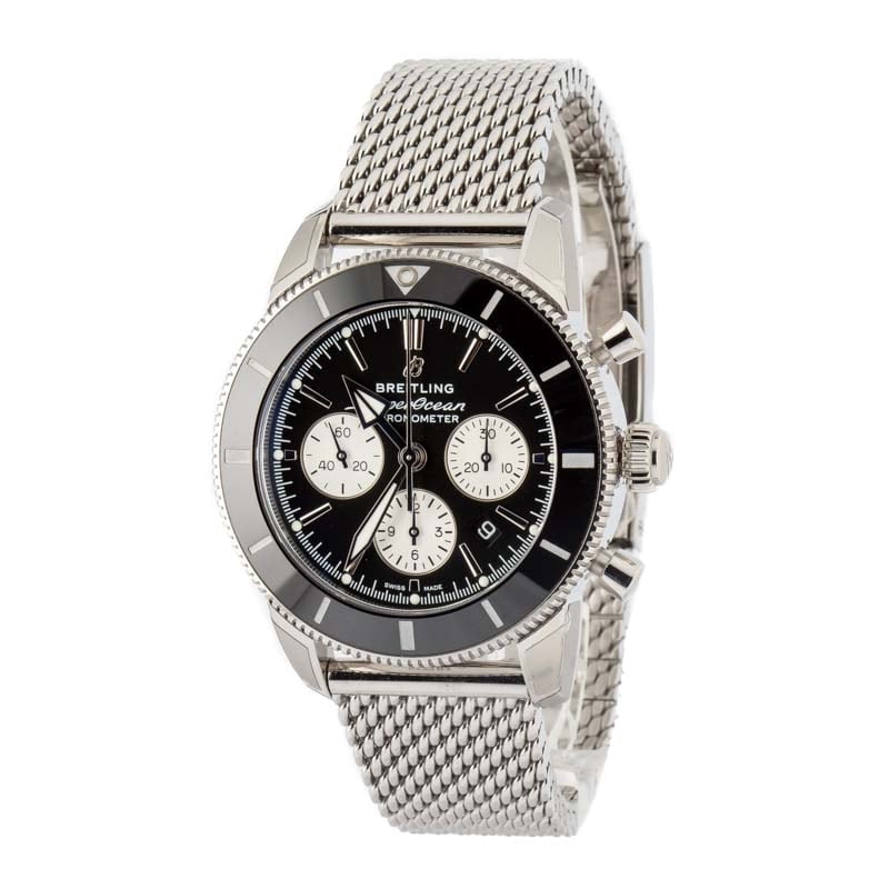Breitling Superocean Heritage B01 Chronograph 44 Stainless Steel Black Dial