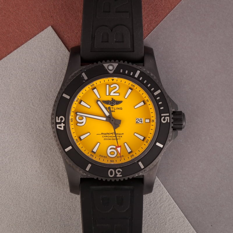 Pre-Owned Breitling Superocean Yellow Dial