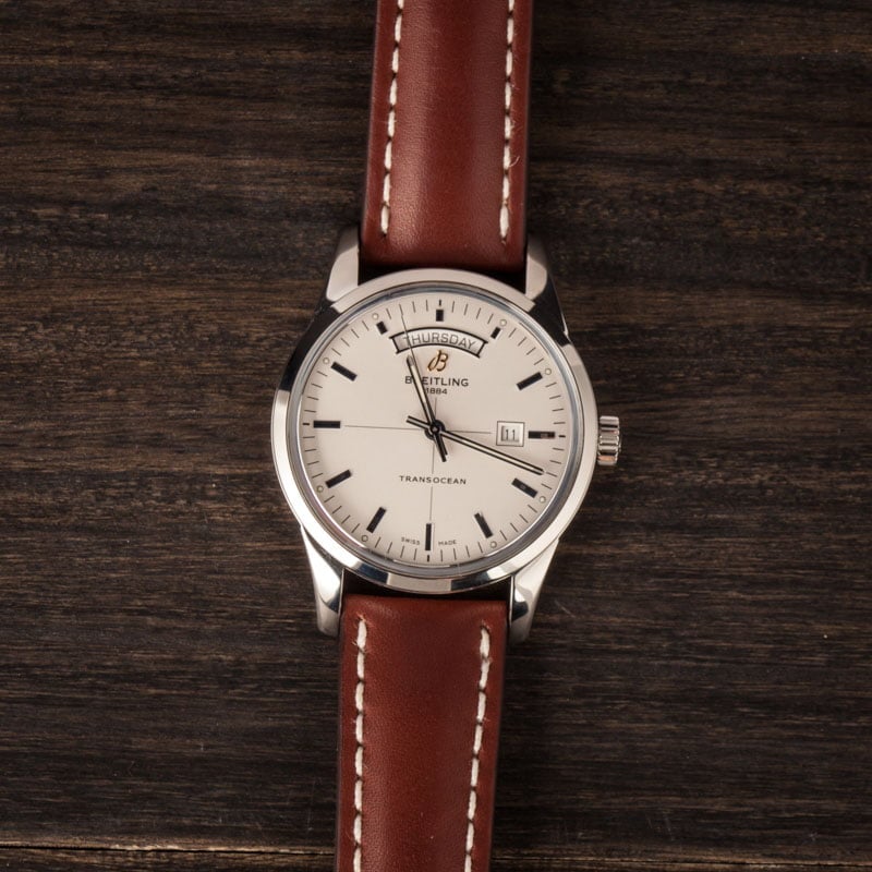 Breitling Transocean Day Date Stainless Steel
