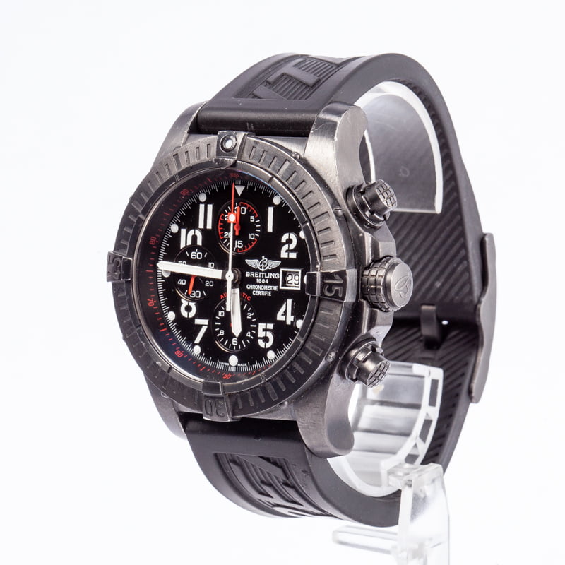 Breitling Super Avenger Black Stainless Steel