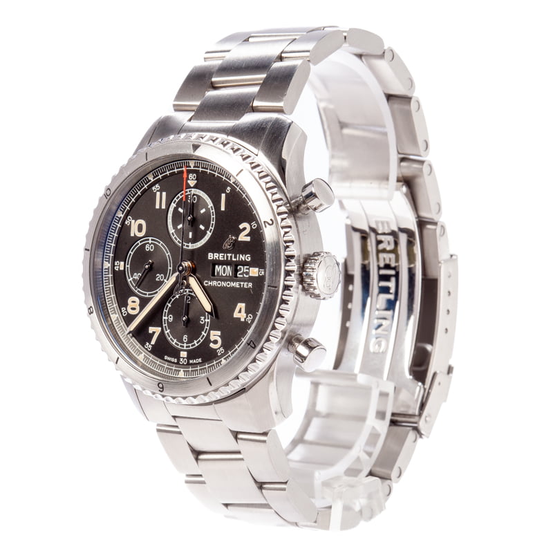 Pre-Owned Breitling Aviator 8 Stainless Steel