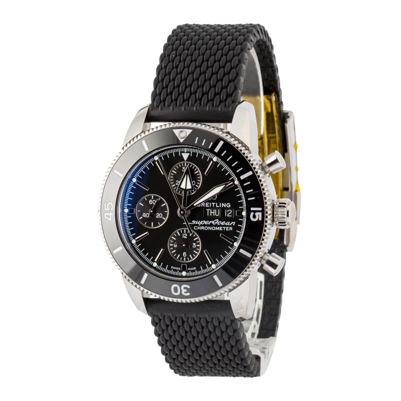 Breitling Superocean Heritage Chronograph 44 Steel on Rubber Black Dial