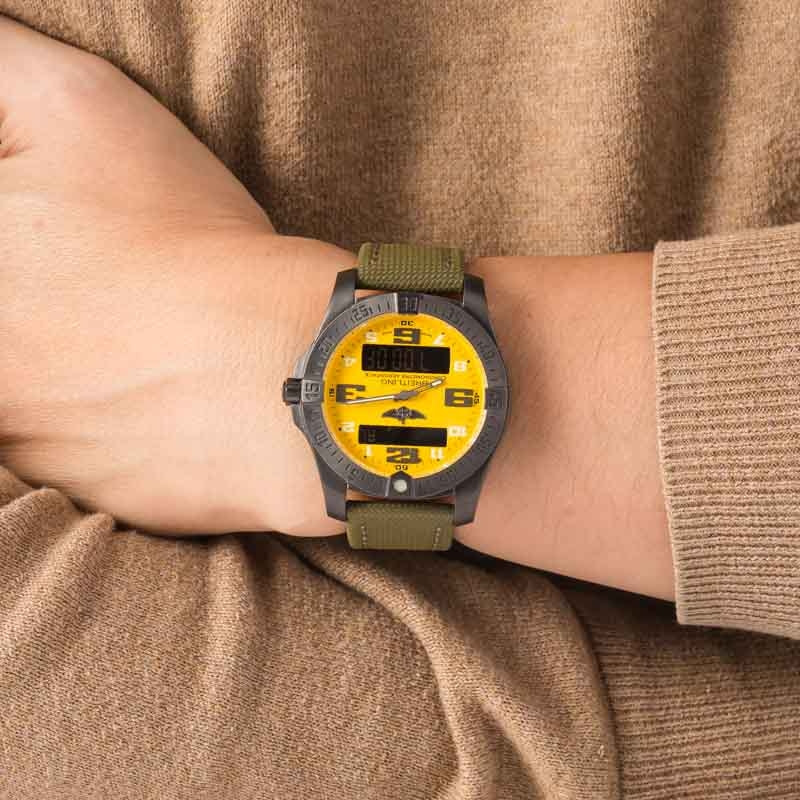 Pre-owned Breitling Aerospace EVO Yellow Dial
