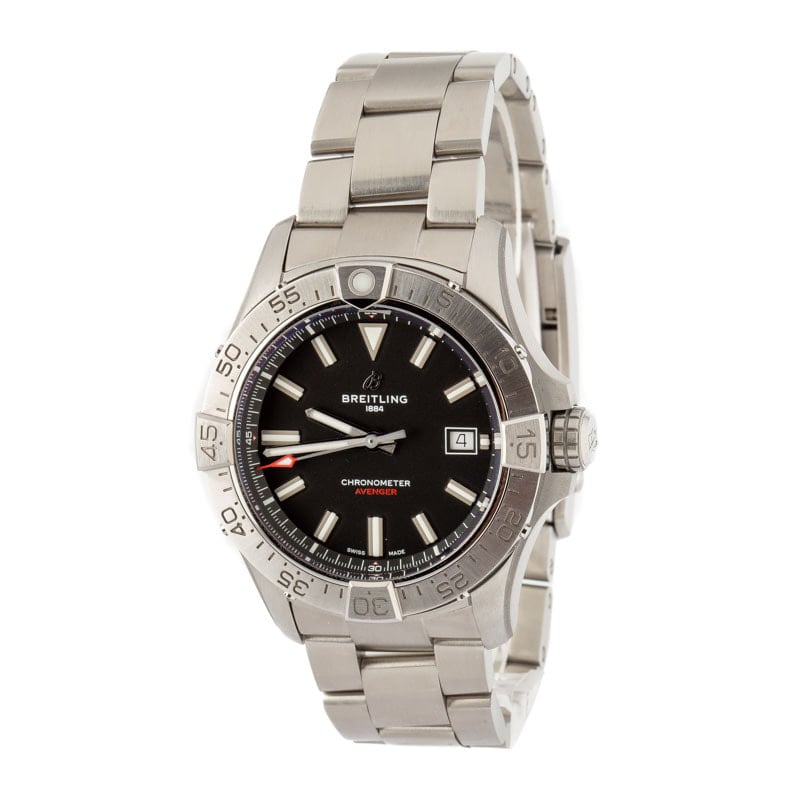Pre-owned Breitling Avenger Automatic 42 Black Dial