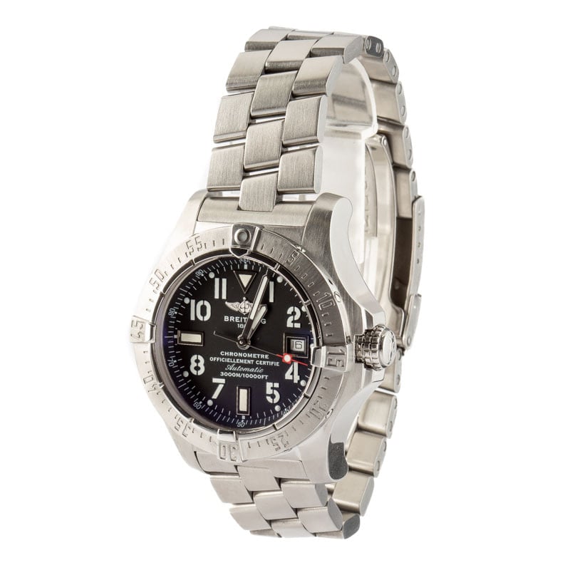 Mens Breitling Avenger Seawolf Black Dial