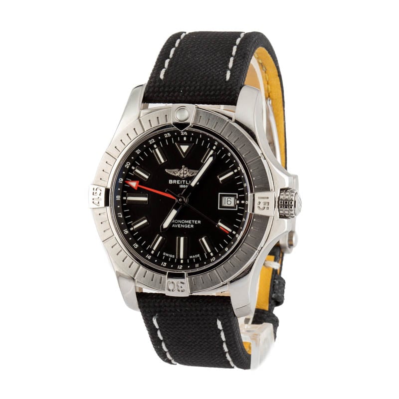 Pre-owned Breitling Avenger Automatic GMT 43 Stainless Steel