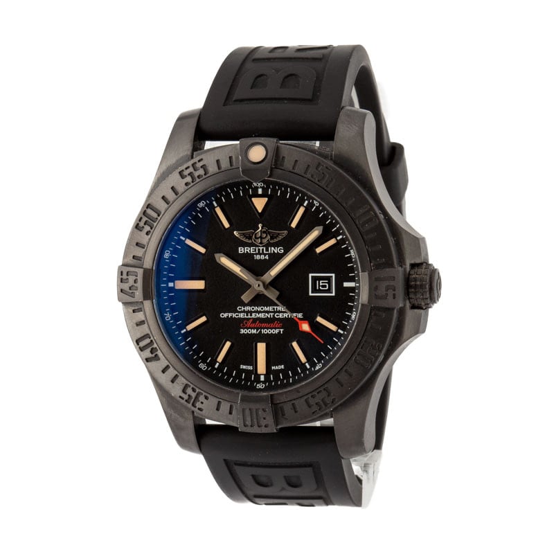 Pre-owned Breitling Avenger Blackbird Black Dial
