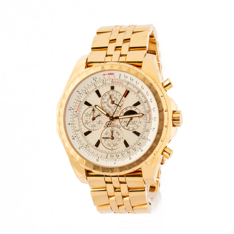 Pre-Owned Breitling Bentley 18k Yellow Gold