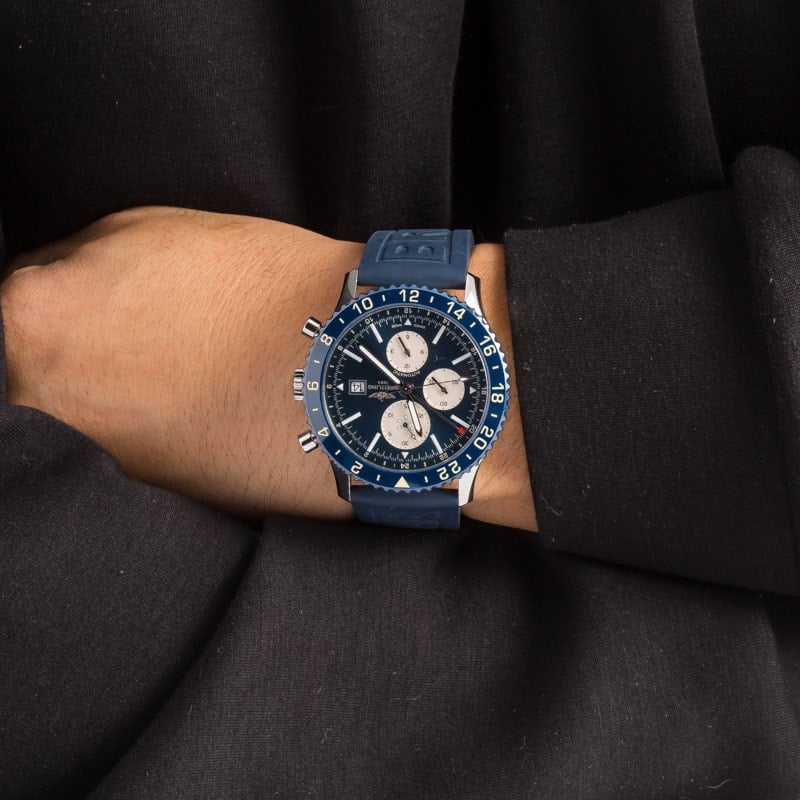 Breitling Chronoliner Stainless Steel Blue Dial