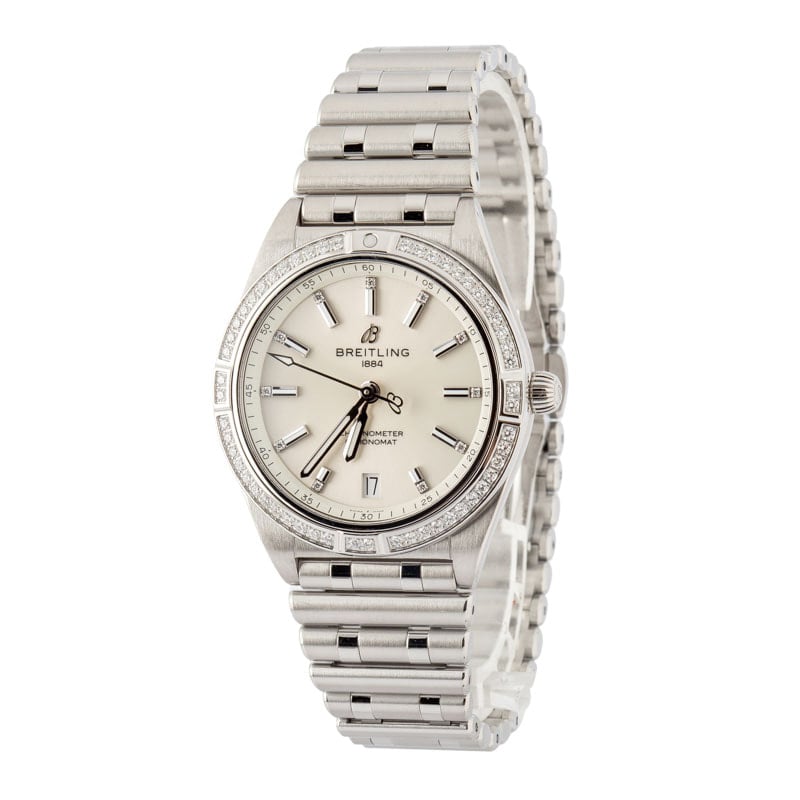 Pre-owned Breitling Chronomat Automatic 36 Ivory Dial