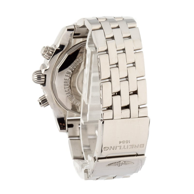 Pre-owned Breitling Chronomat 44 Stainless Steel White Dial