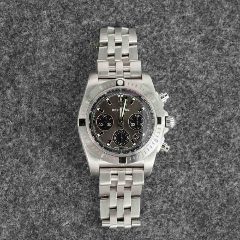 Pre-owned Breitling Chronomat Chronograph 44 Slate Dial