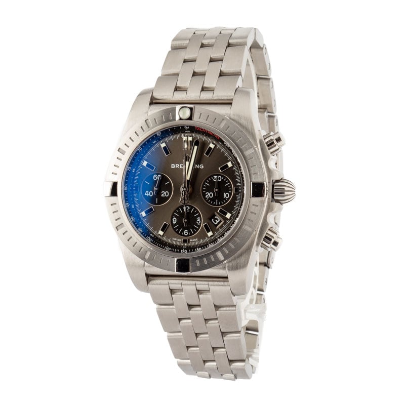 Pre-owned Breitling Chronomat Chronograph 44 Slate Dial