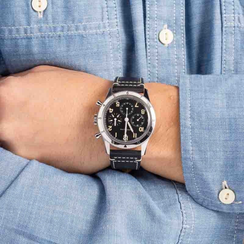 Pre-owned Breitling Classic AVI Chronograph 42 Stainless Steel