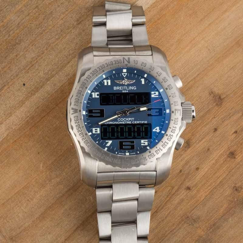 Breitling Cockpit B50 Titanium Blue Dial
