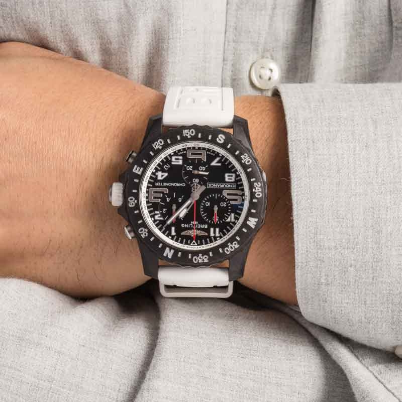 Breitling Endurance Pro White Rubber Strap
