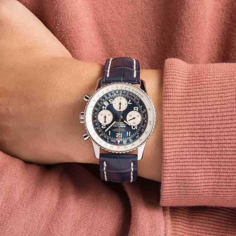 Pre-owned Breitling Navitimer Blue Arabic Dial