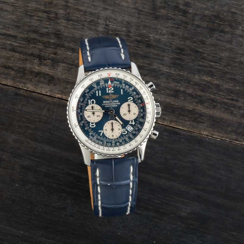 Pre-owned Breitling Navitimer Blue Arabic Dial