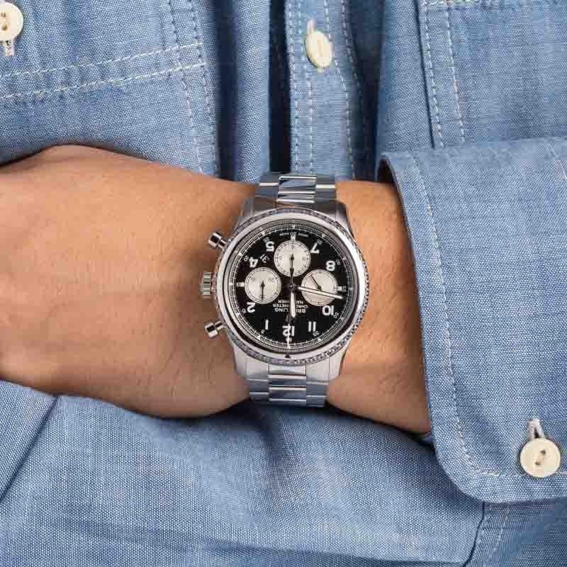 Pre-owned Breitling Navitimer 8 B01 Chronograph 43 Black Dial
