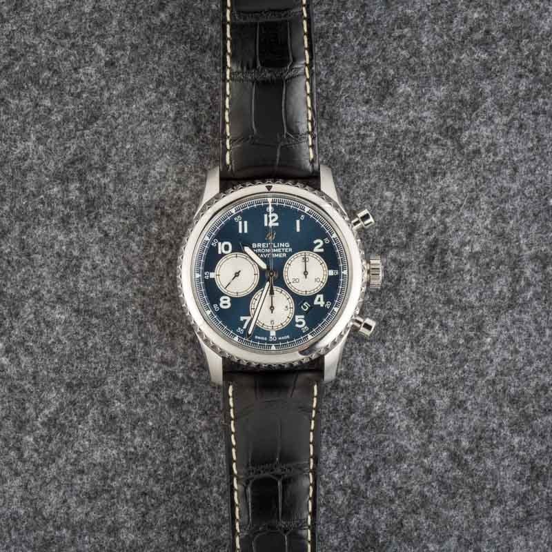 Pre-owned Breitling Navitimer 8 B01 Blue Dial