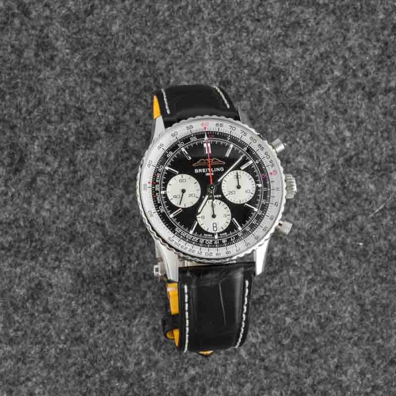 Pre-owned Breitling Navitimer B01 Chronograph 43 Black Dial
