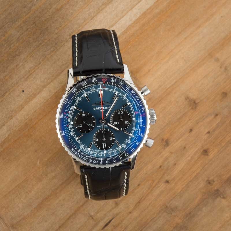 Pre-owned Breitling Navitimer Chronograph Blue Dial