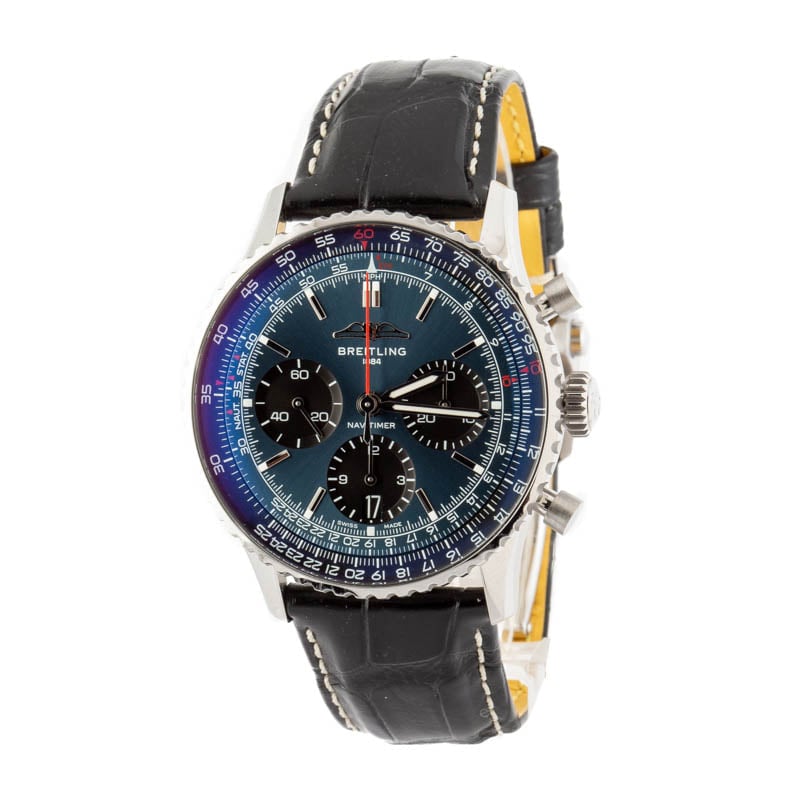 Pre-owned Breitling Navitimer Chronograph Blue Dial