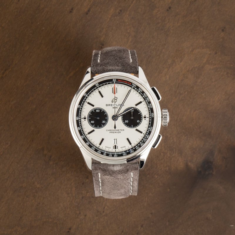 Breitling Premier B01 Ref AB0118 Silver Dial