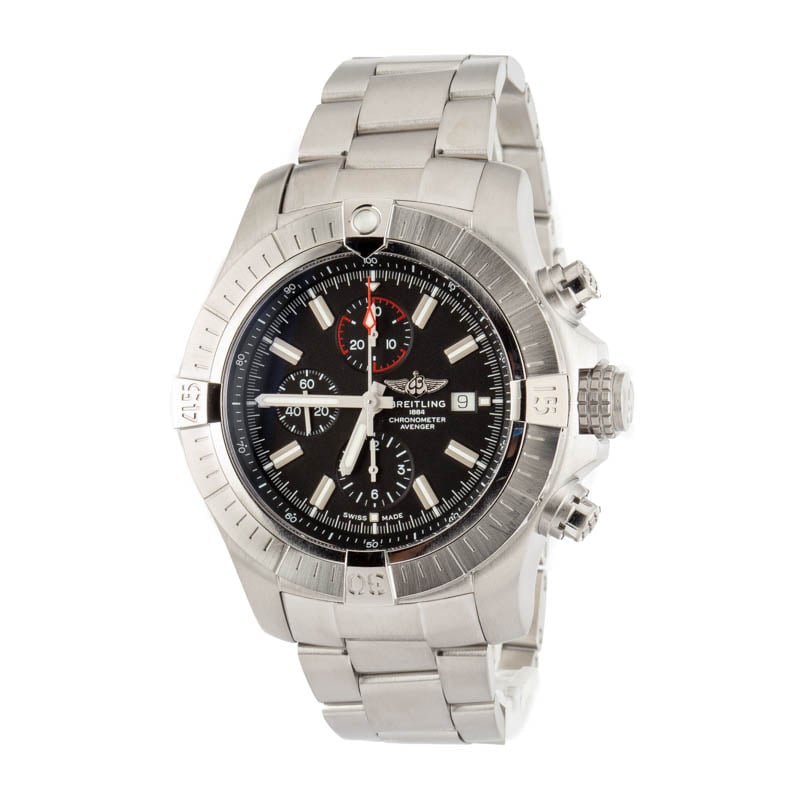 Breitling Super Avenger Black Arabic Dial