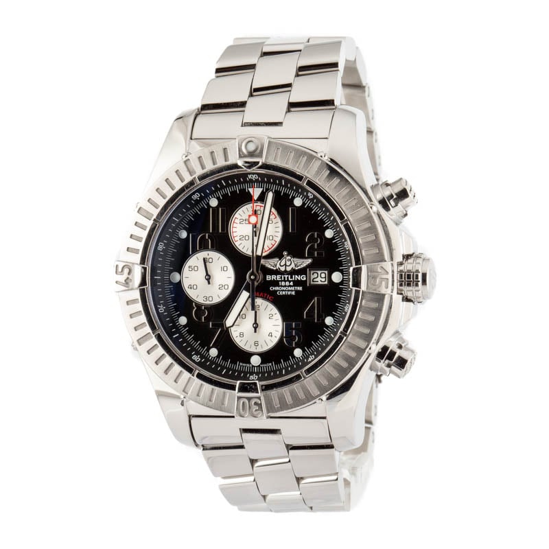 Used Breitling Super Avenger Steel 48MM Black Dial