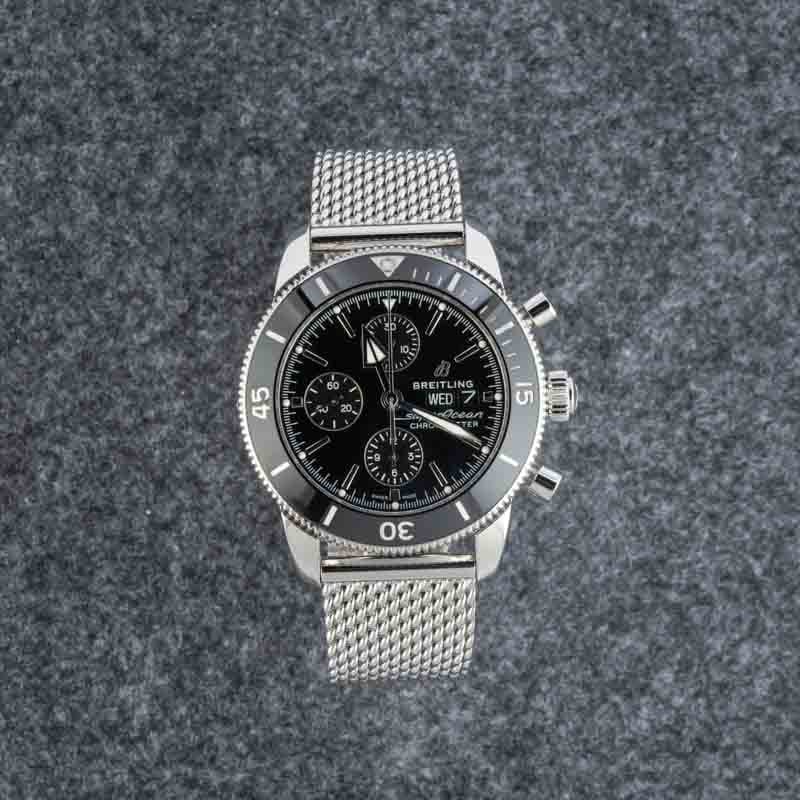 Pre-owned Breitling Superocean Heritage Chronograph 44 Black Dial