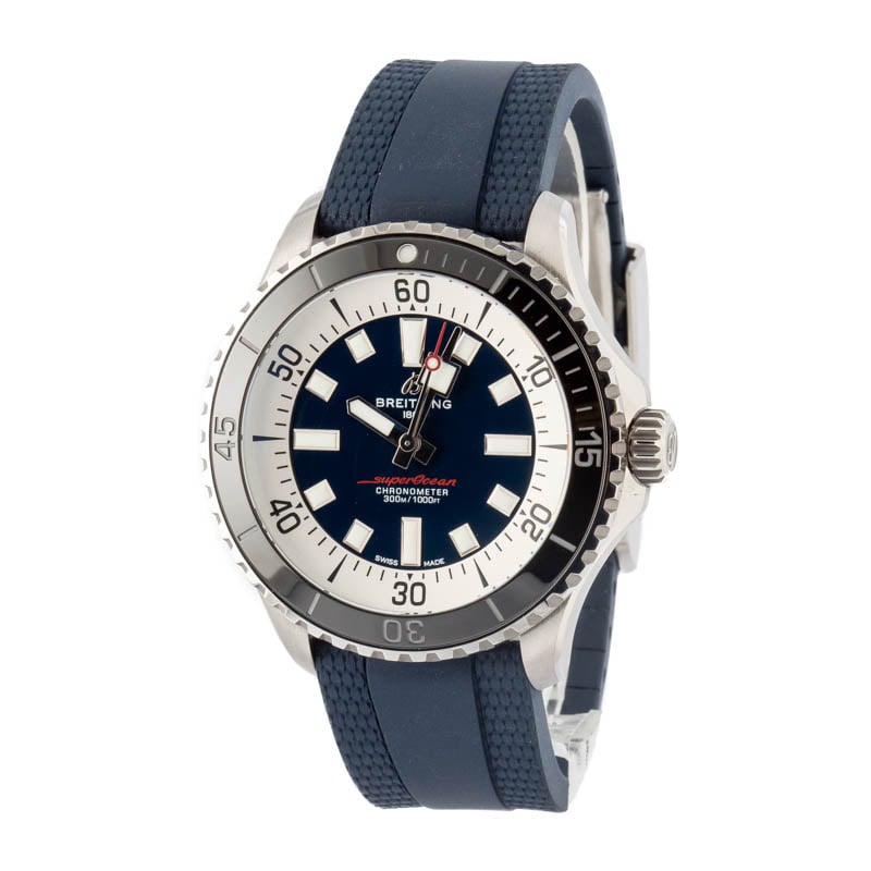 Pre-owned Men's Breitling Superocean Automatic 44 Blue Dial