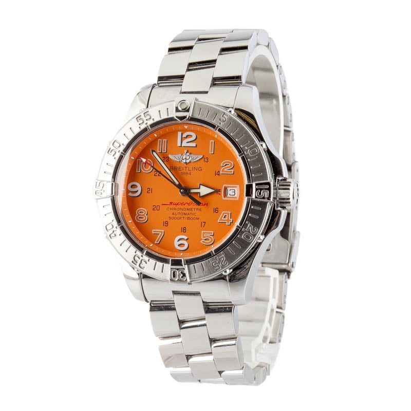 Pre-Owned Breitling Superocean Orange Dial