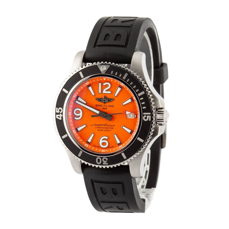 Pre-owned Breitling Superocean Automatic Orange Dial