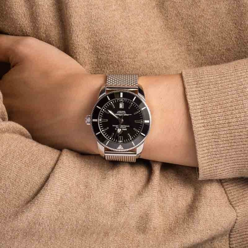 Pre-owned Breitling Superocean Heritage B20 46 Black Index Dial