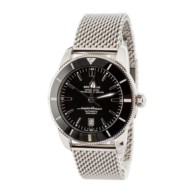 Pre-owned Breitling Superocean Heritage B20 46 Black Index Dial