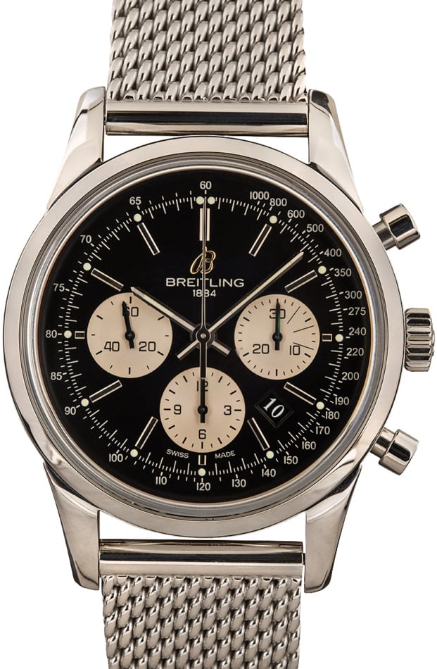 Pre-Owned Breitling Transocean Black