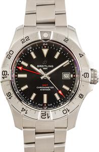 Pre-Owned Breitling Avenger Automatic GMT 44 Black Dial